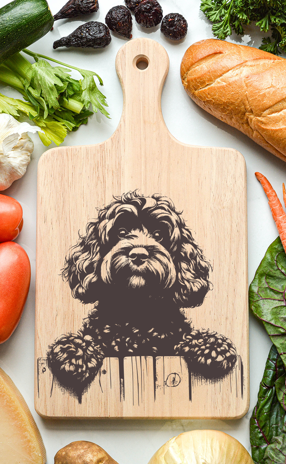 Cockapoo Dark Cutting Cheese Board