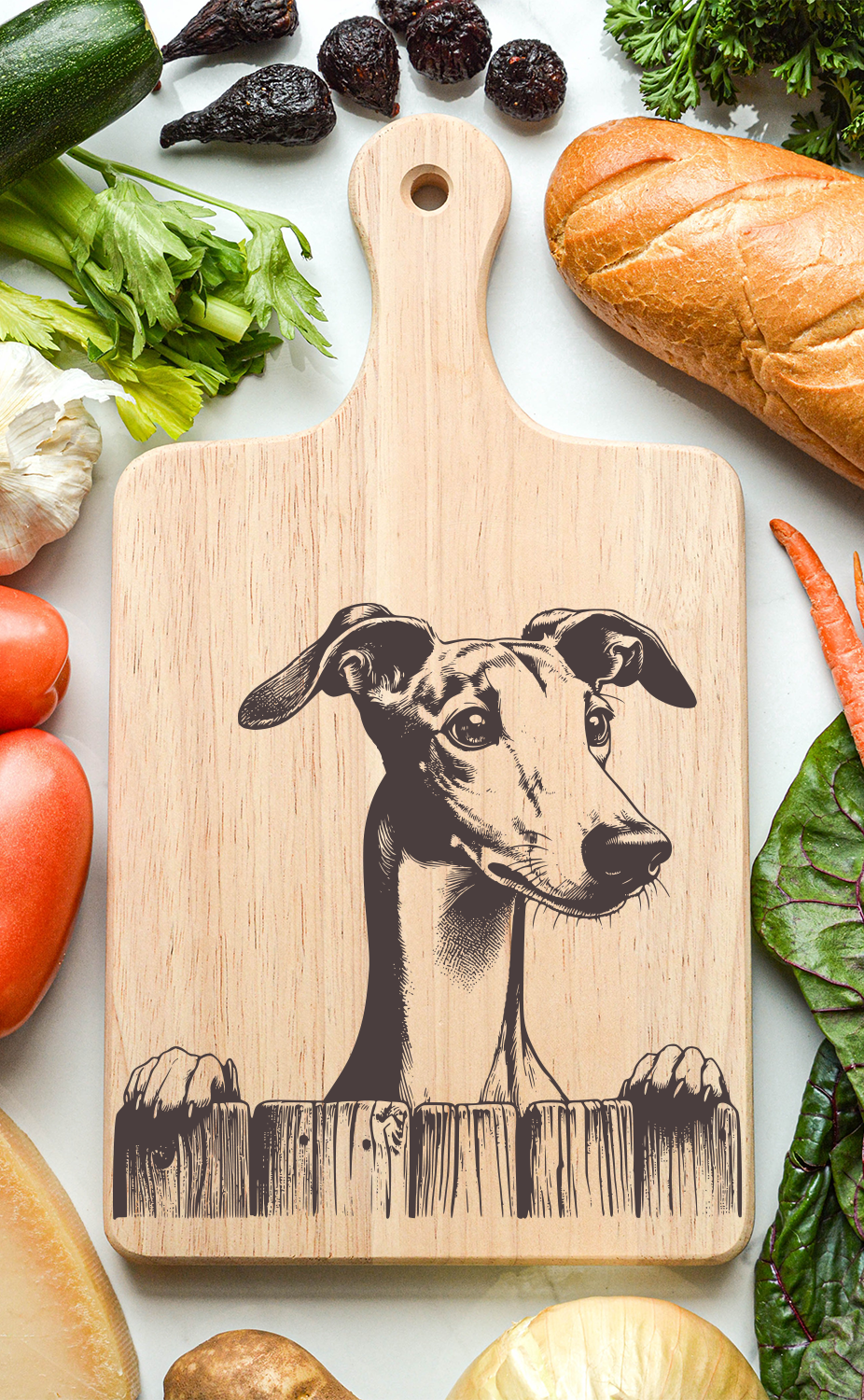 Greyhound Cutting Cheese Board