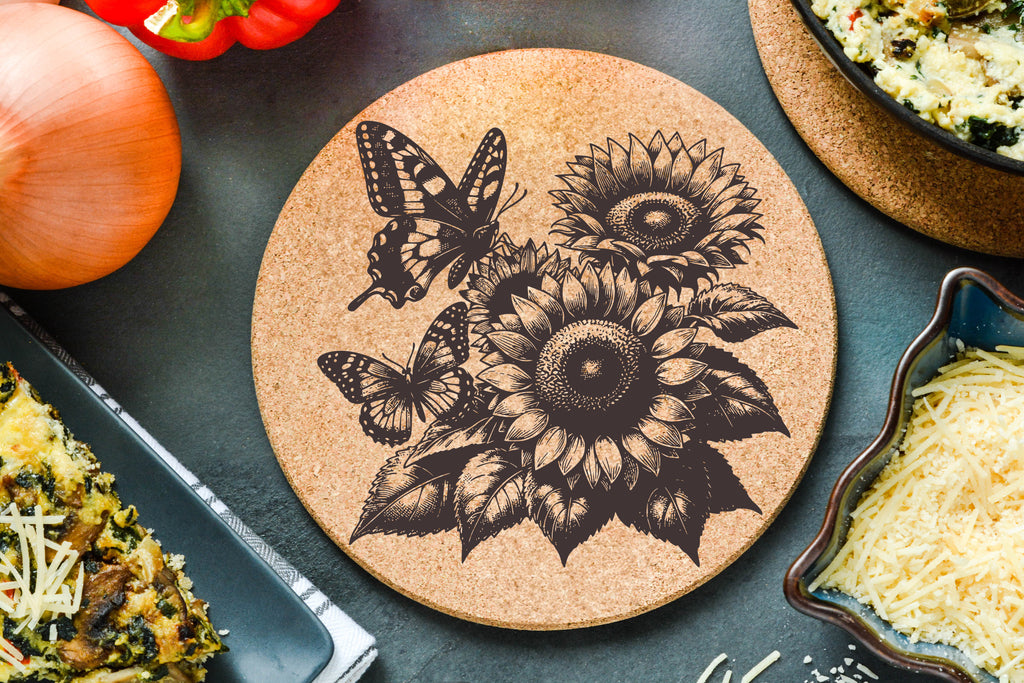 Butterfly Sunflower Trivet