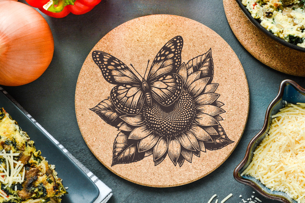  Butterfly Sunflower Trivet