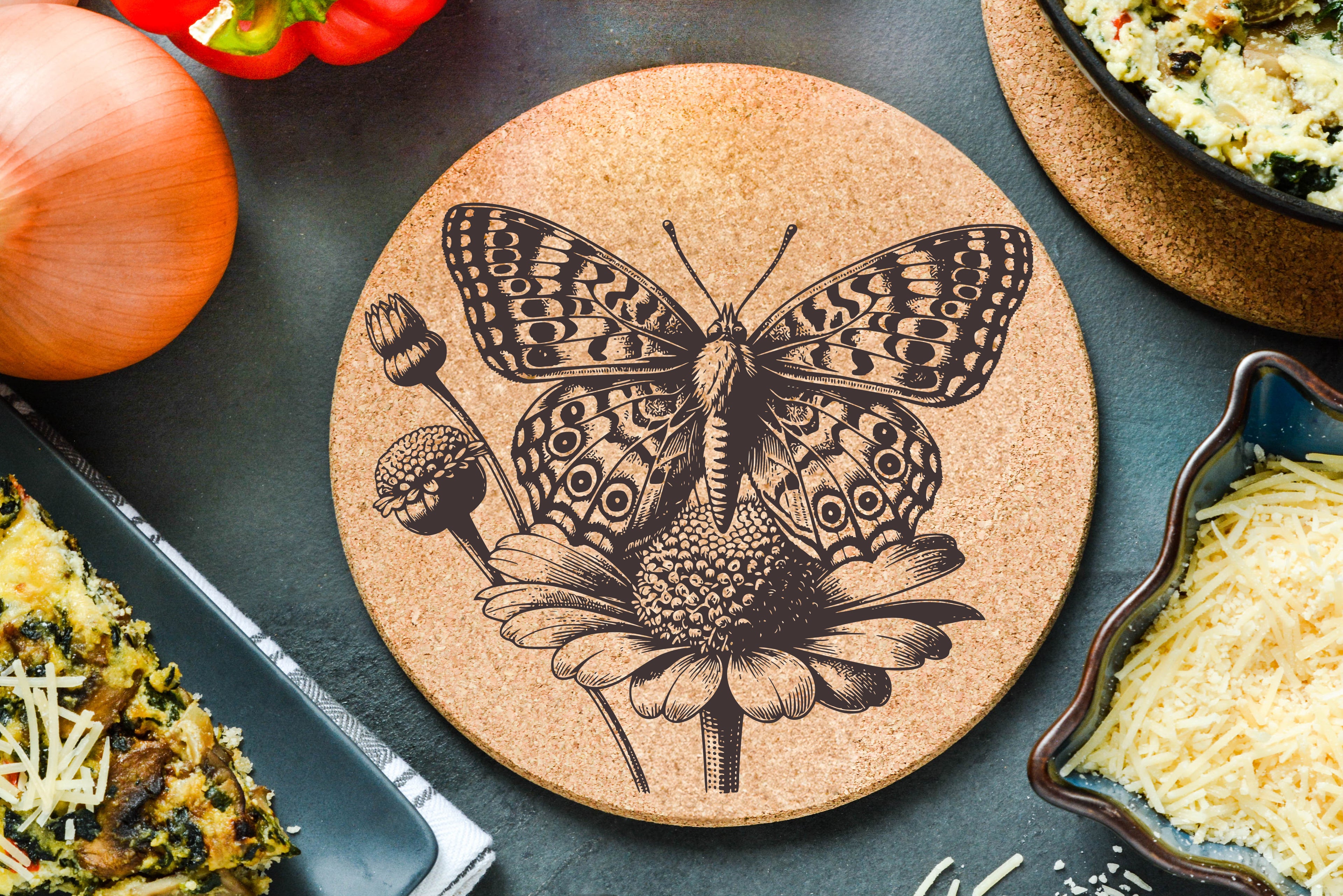 Butterfly Floral Trivet