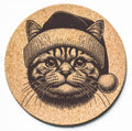 Cat Santa Hat Trivet