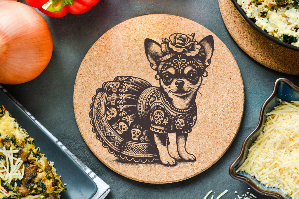 Chihuahua Day of Dead Trivet