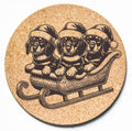 Dachshund Sledding Trivet
