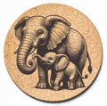 Elephant Mom & Baby Trivet