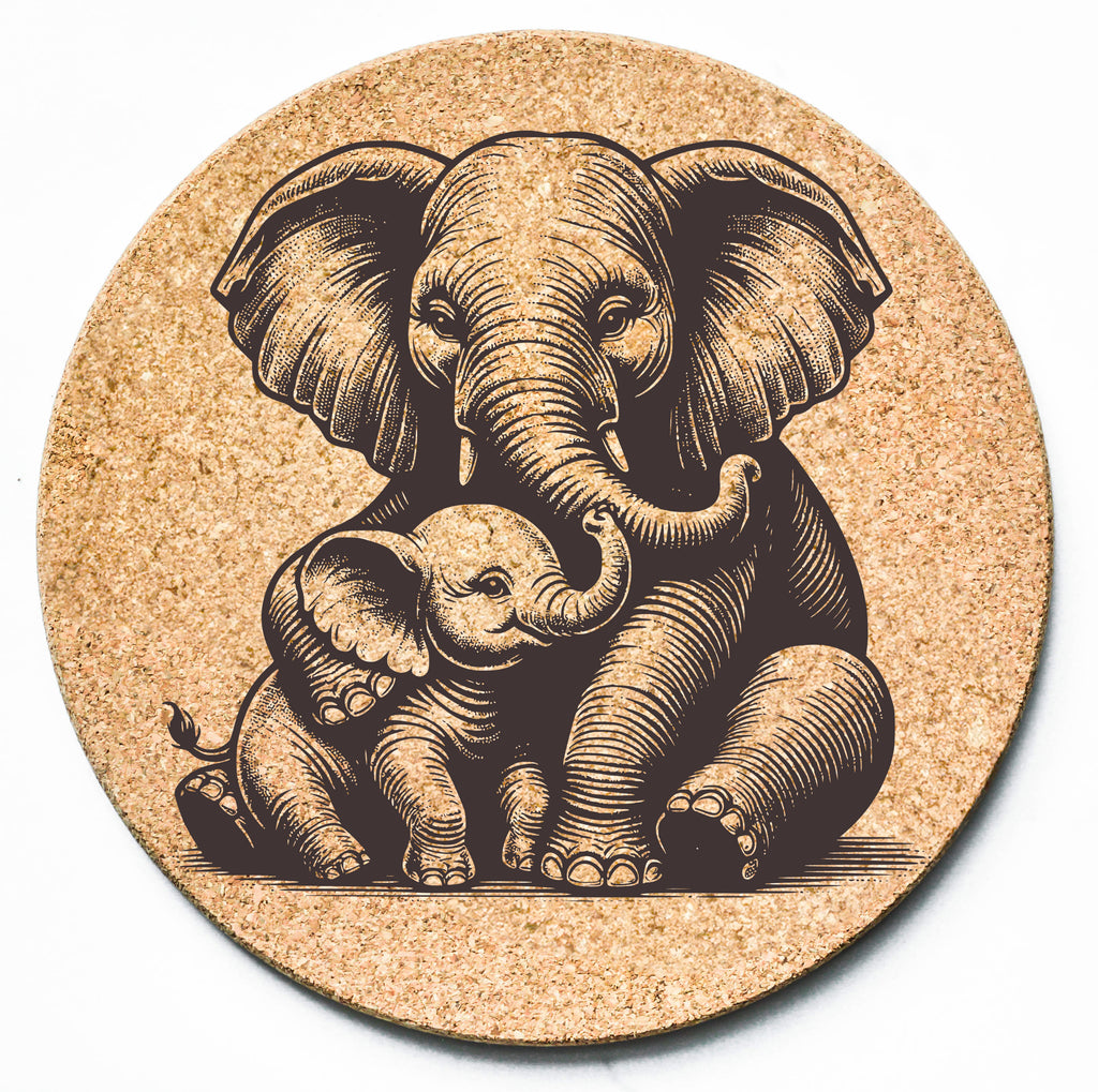 Elephant Mom Trivet