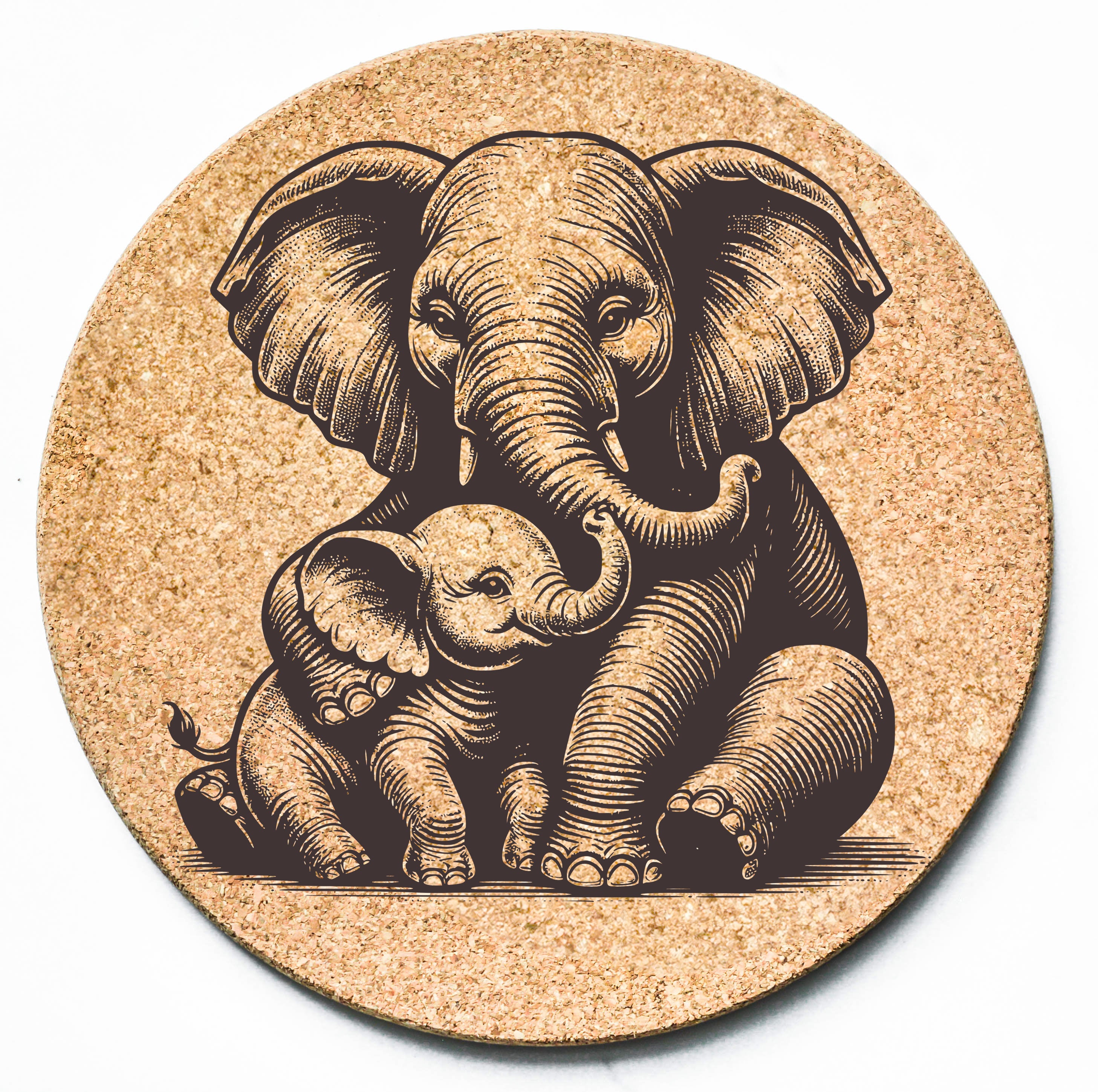 Elephant Mom Trivet
