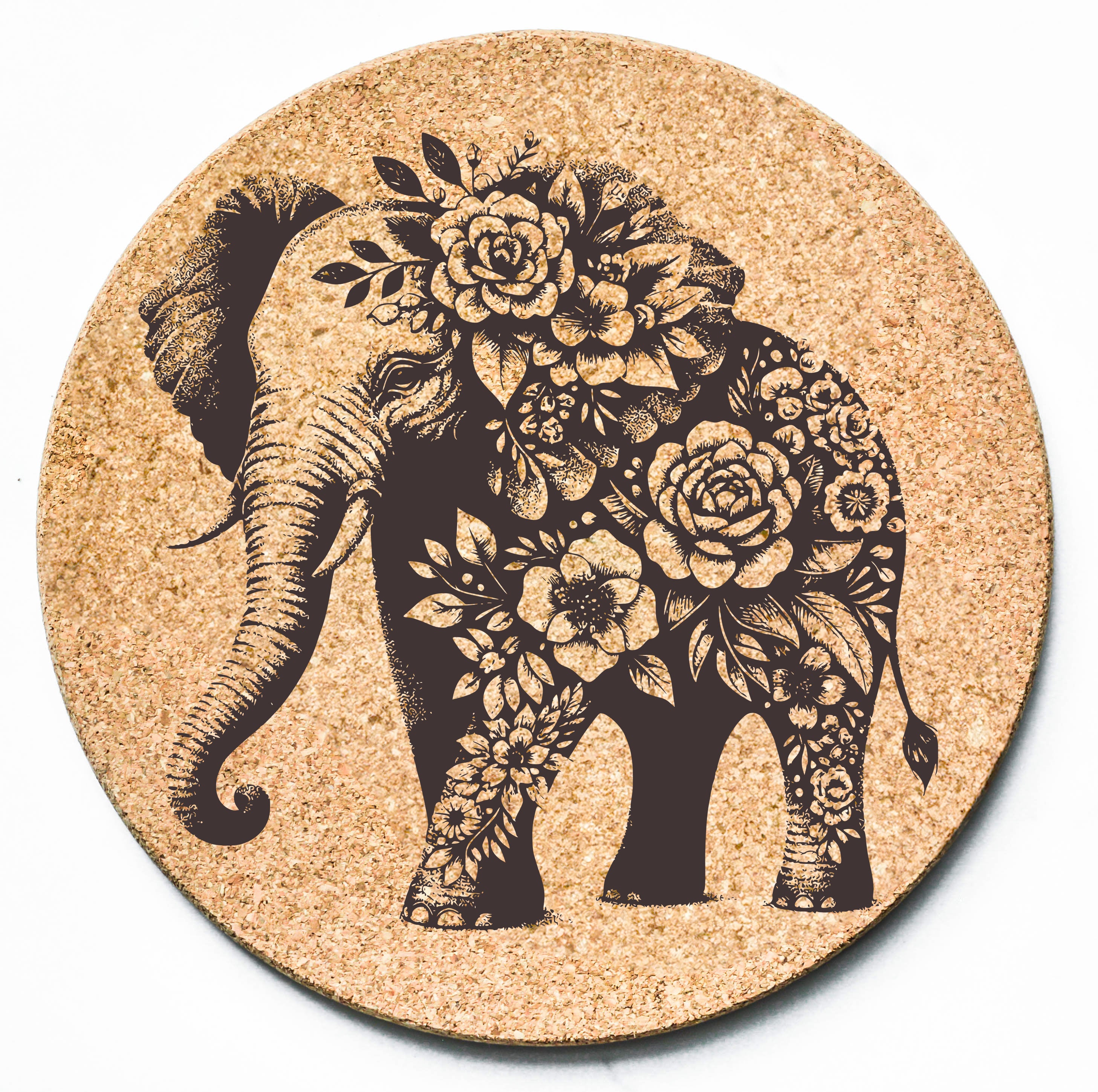 Floral Elephant Trivet