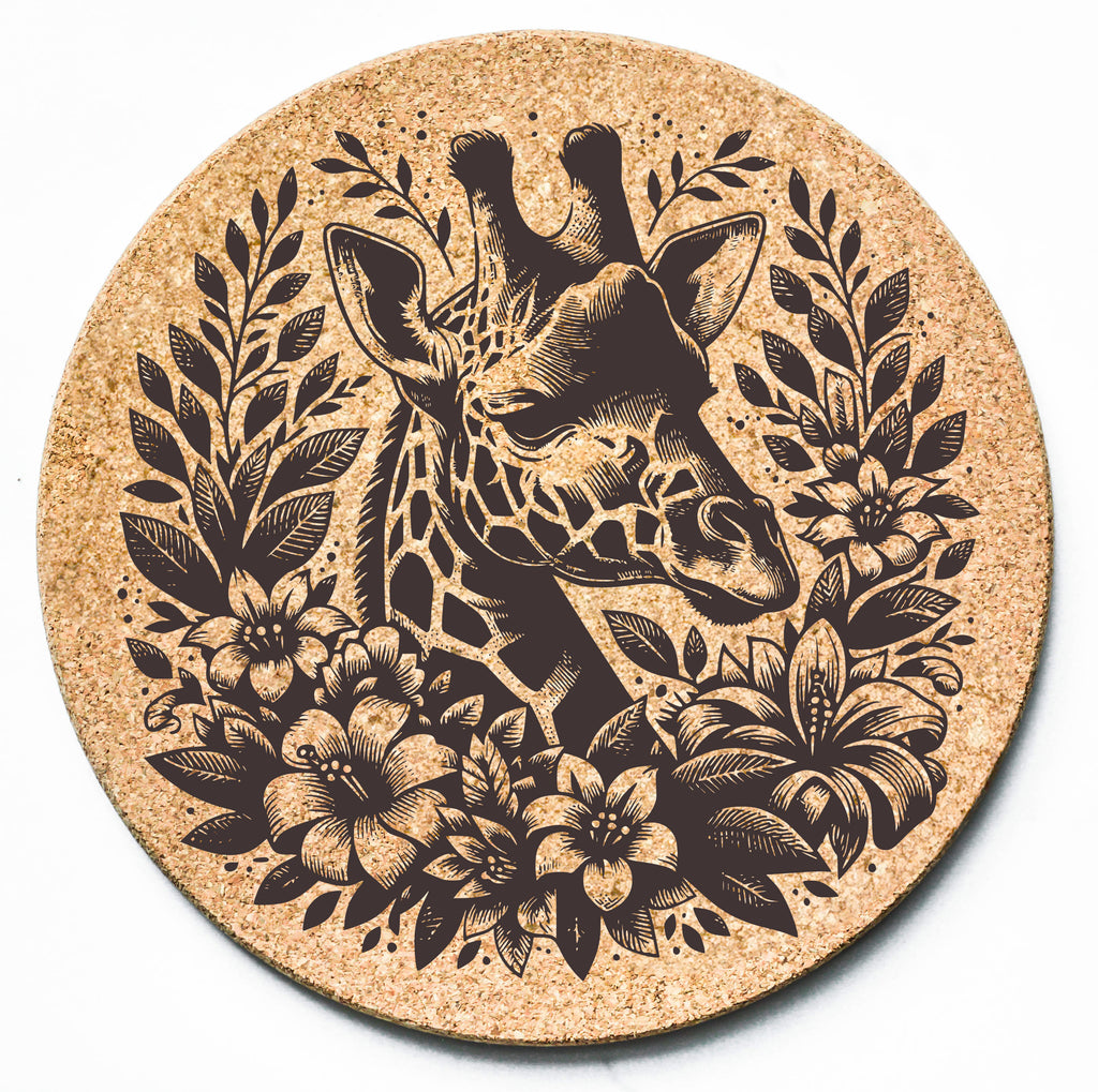 Floral Giraffe Trivet