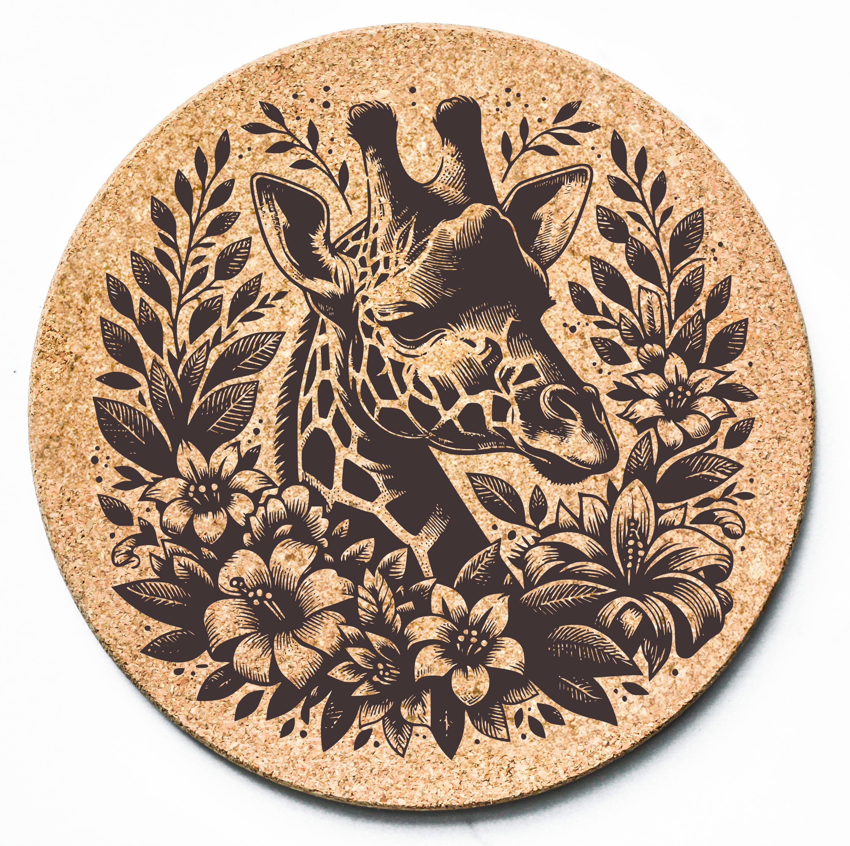 Floral Giraffe Trivet