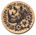Floral Rhino Trivet