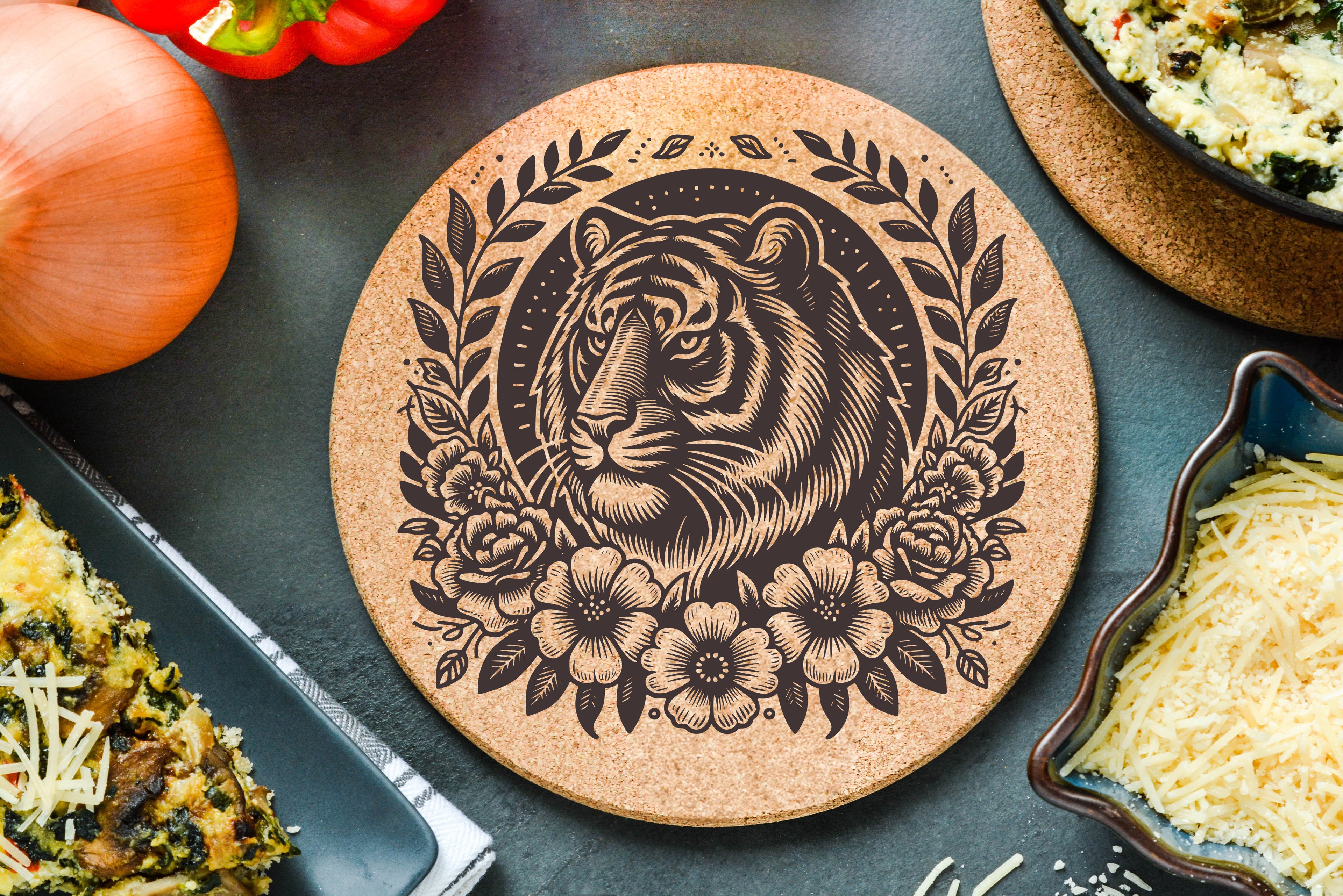 Floral Tiger Trivet