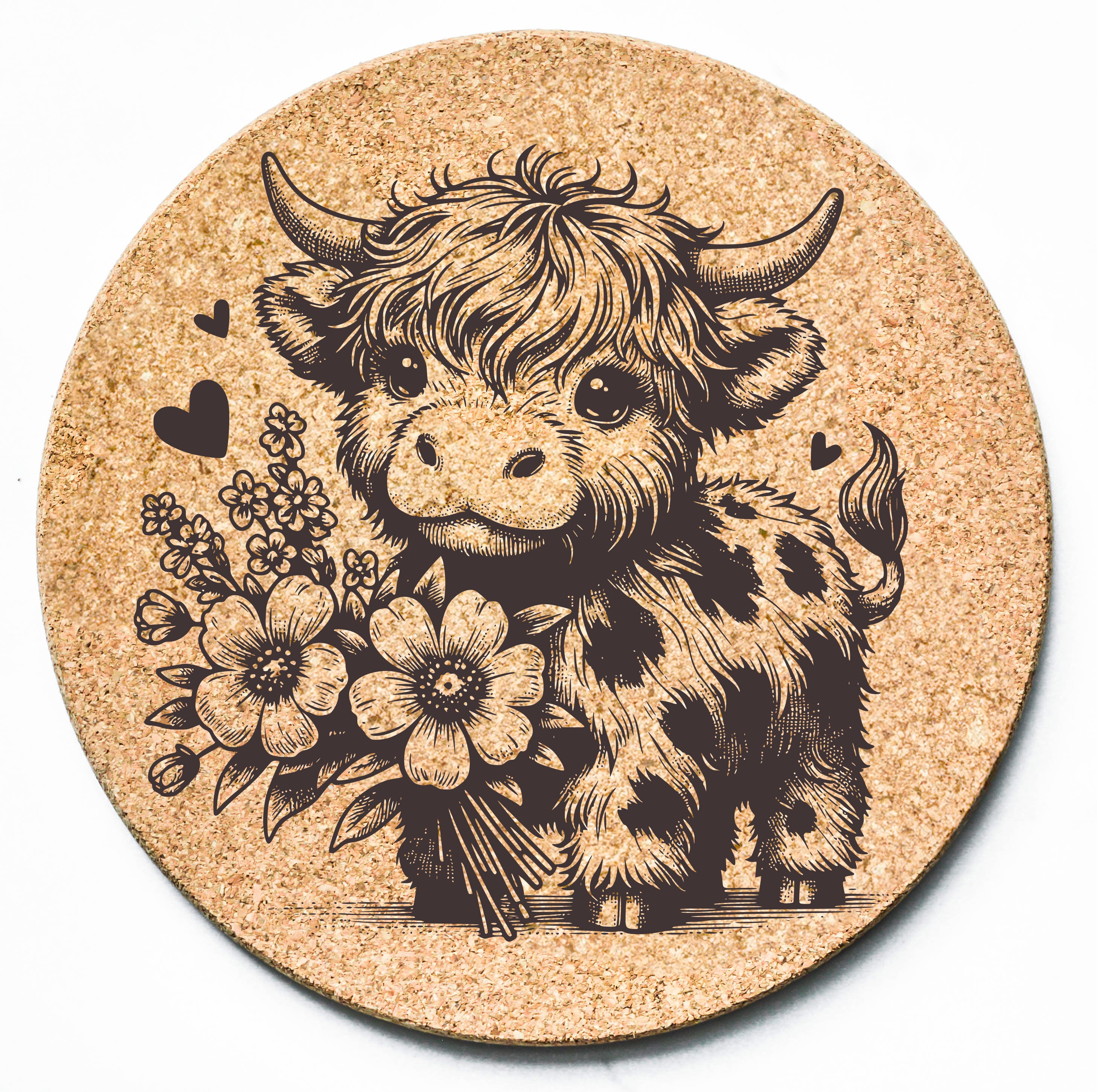 Highland Baby Hearts Trivet