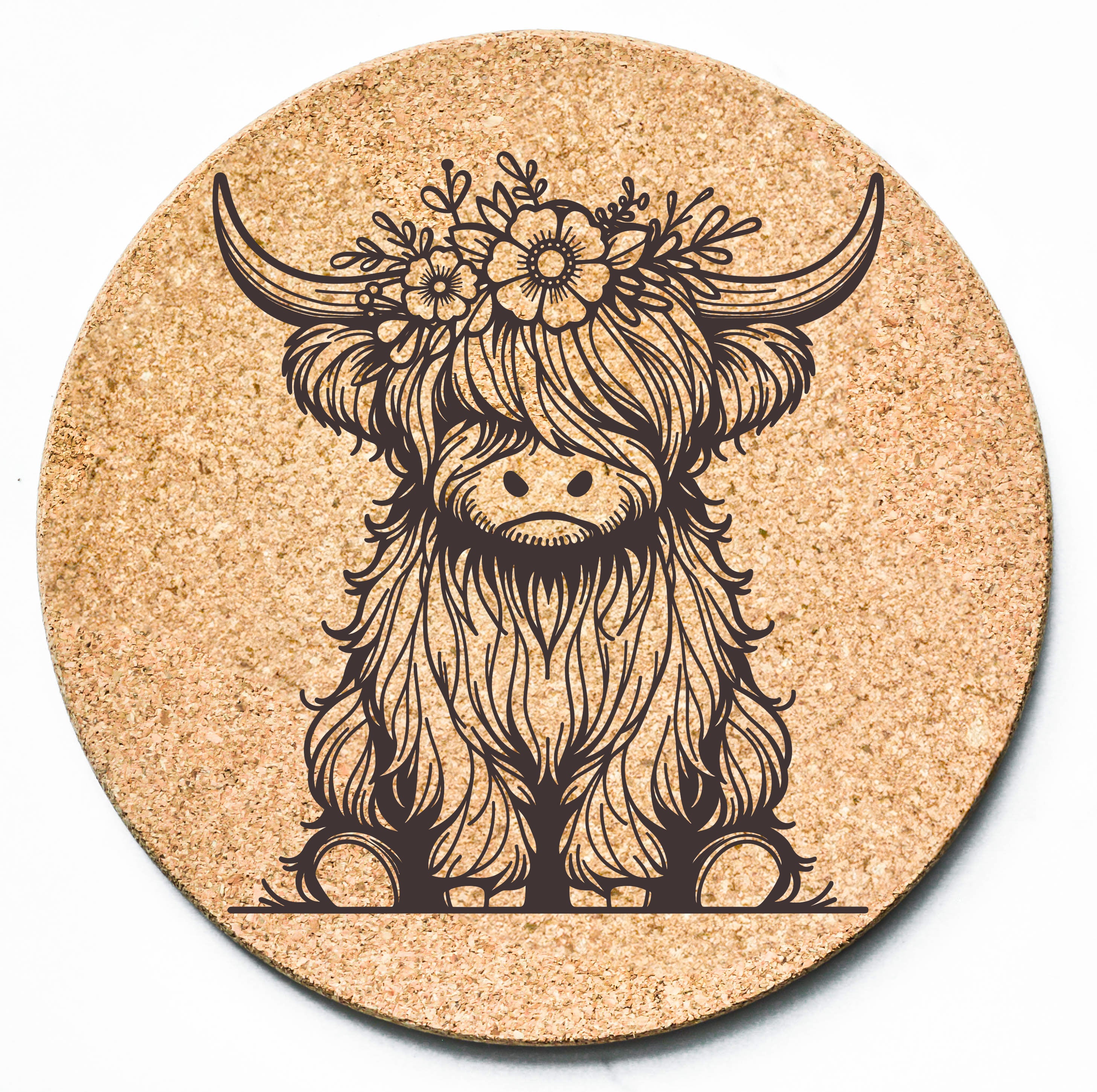 Highland Baby Flowers Trivet