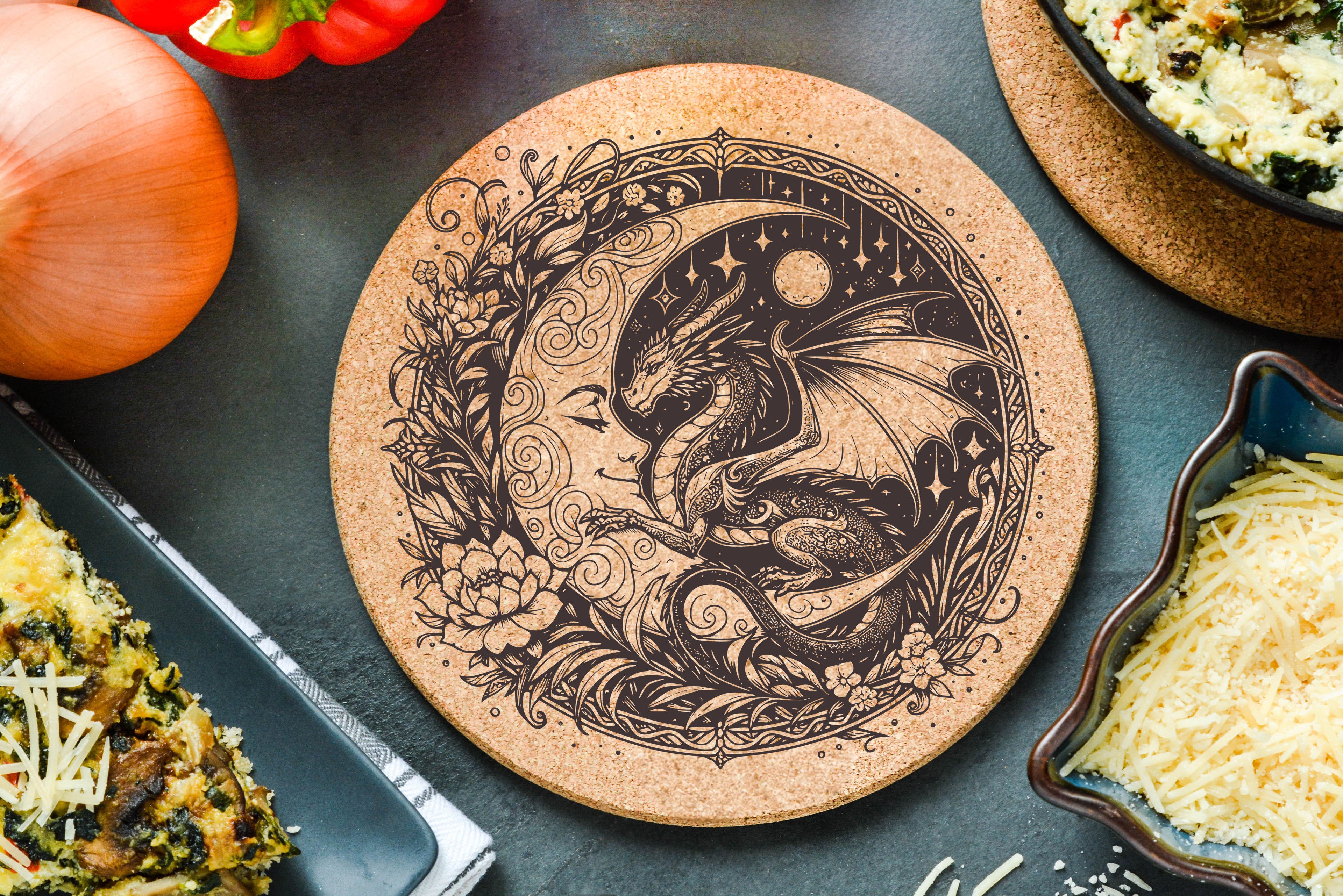 Moon Dragon Trivet