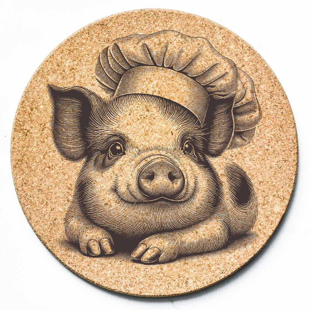 Pig Chef Hat Trivet