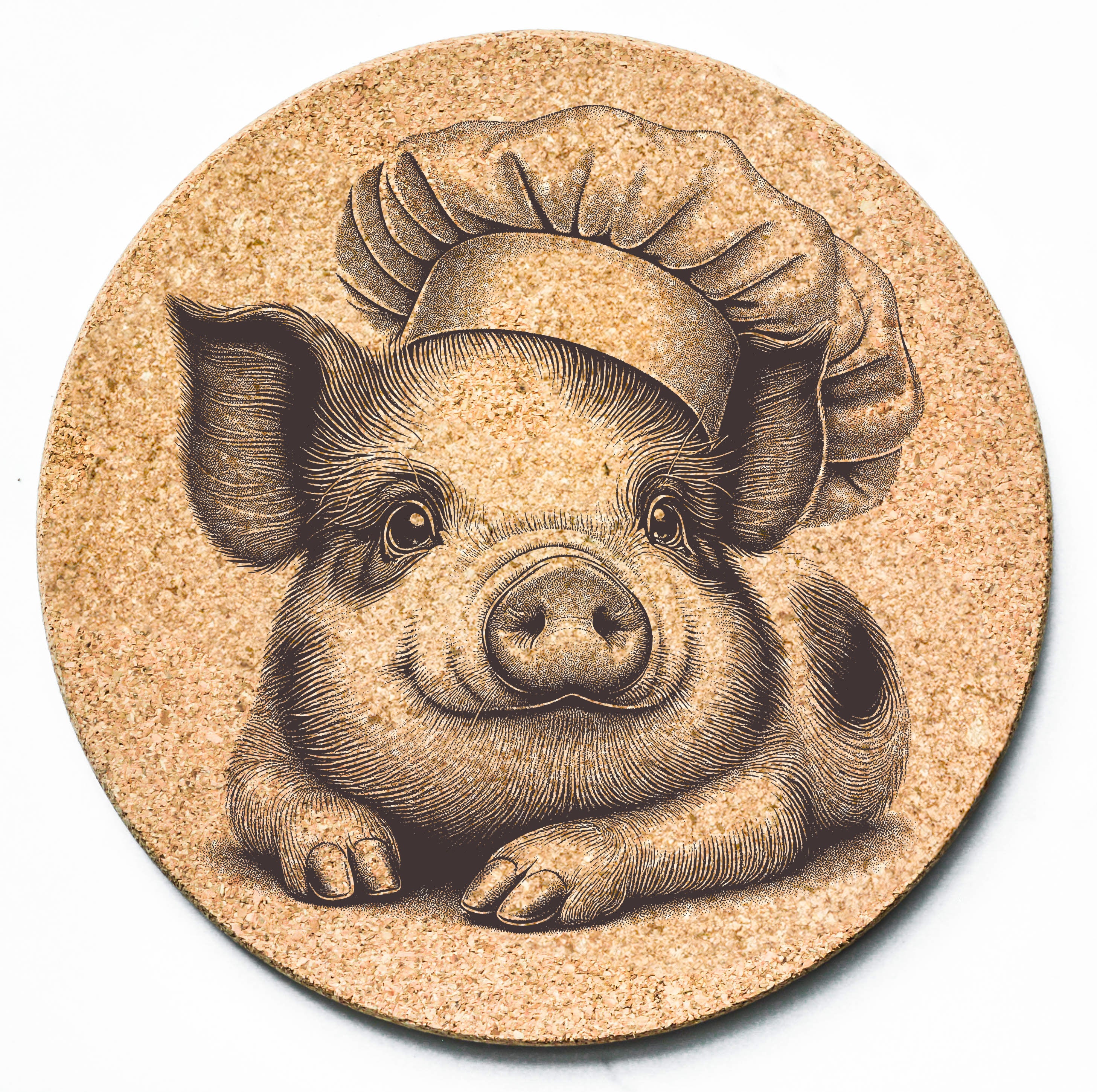 Pig Chef Hat Trivet