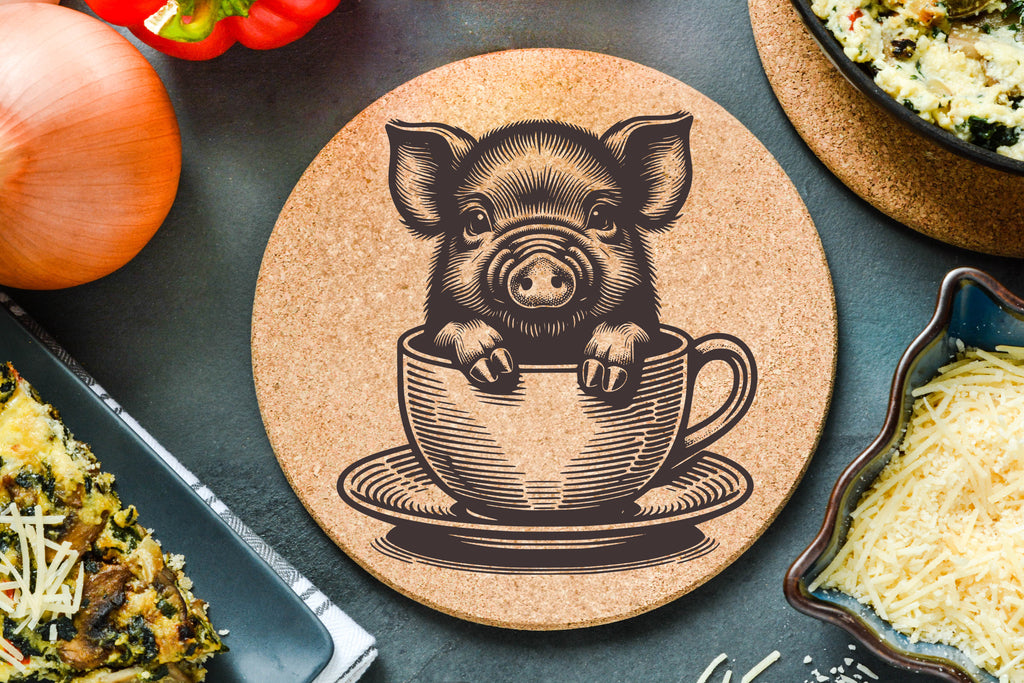 Pig Teacup Trivet