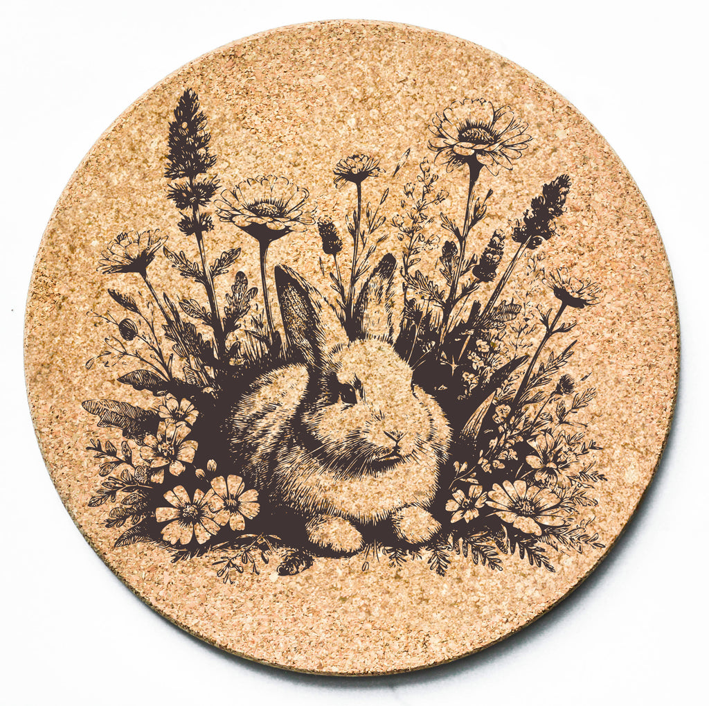 Rabbit Wildflowers Trivet