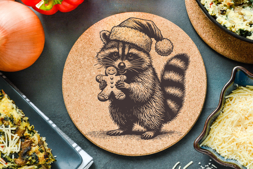 Raccoon Gingerbread Cookie Trivet