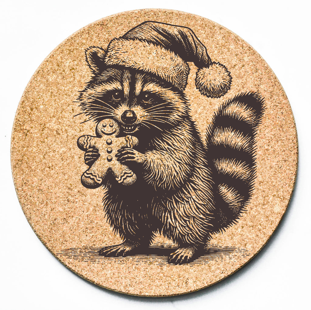 Raccoon Gingerbread Cookie Trivet