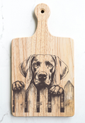 Weimaraner Dog Cutting Cheese Board