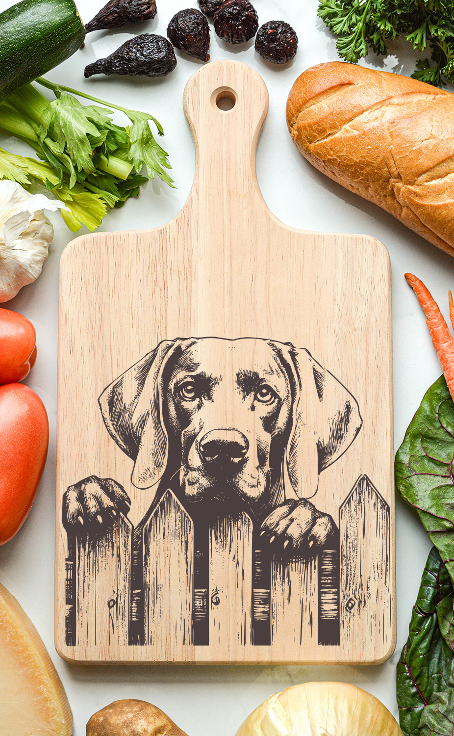 Weimaraner Cutting Cheese Board