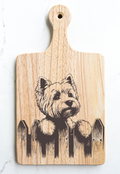West Highland Terrier Westie Dog Cutting Cheese Board