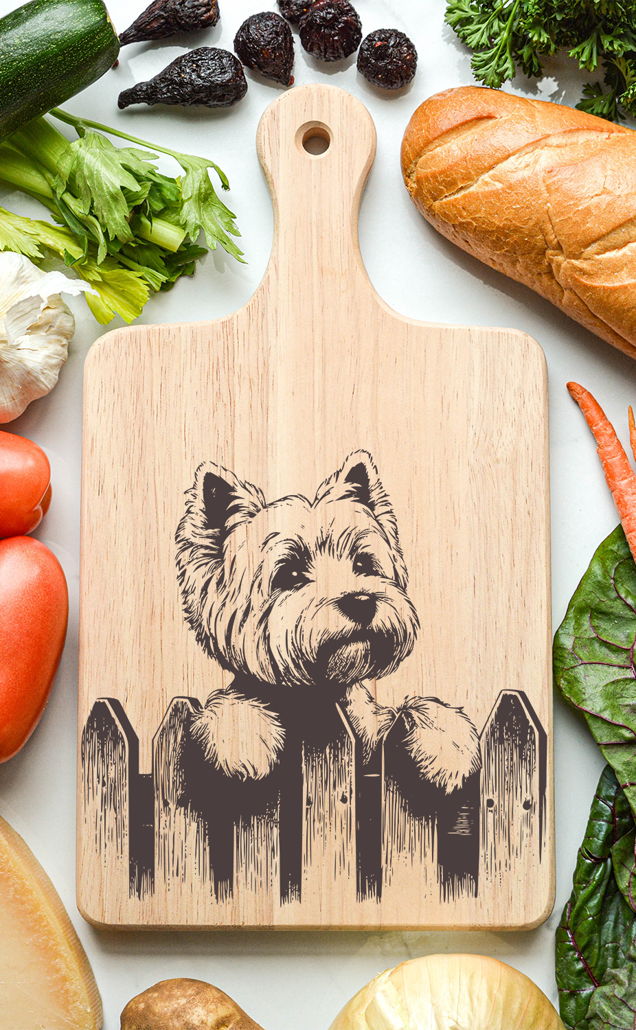 West Highland Terrier Westie Cutting Cheese Board
