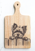 Yorkshire Terrier Yorkie Dog Cutting Cheese Board